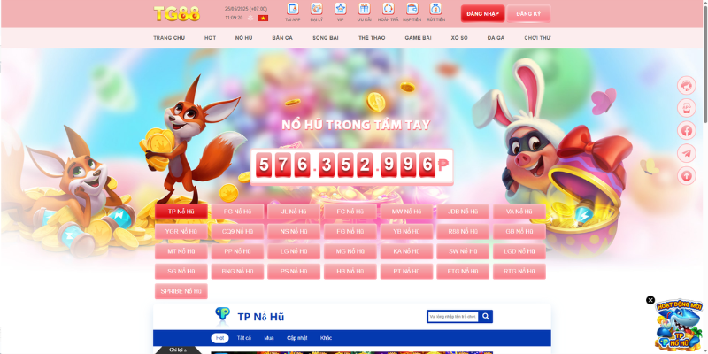 Hình ảnh nổ hũ tại nhà cái TG88
